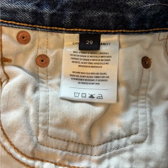 Marlow Distressed Blue Denim Shorts - Picture 6 of 6